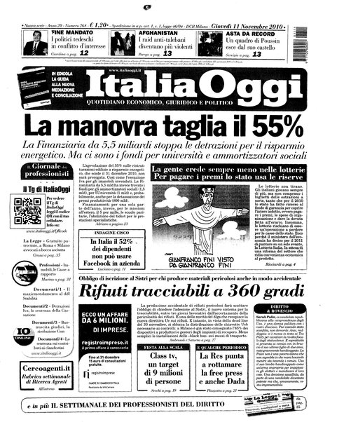 Italia oggi : quotidiano di economia finanza e politica